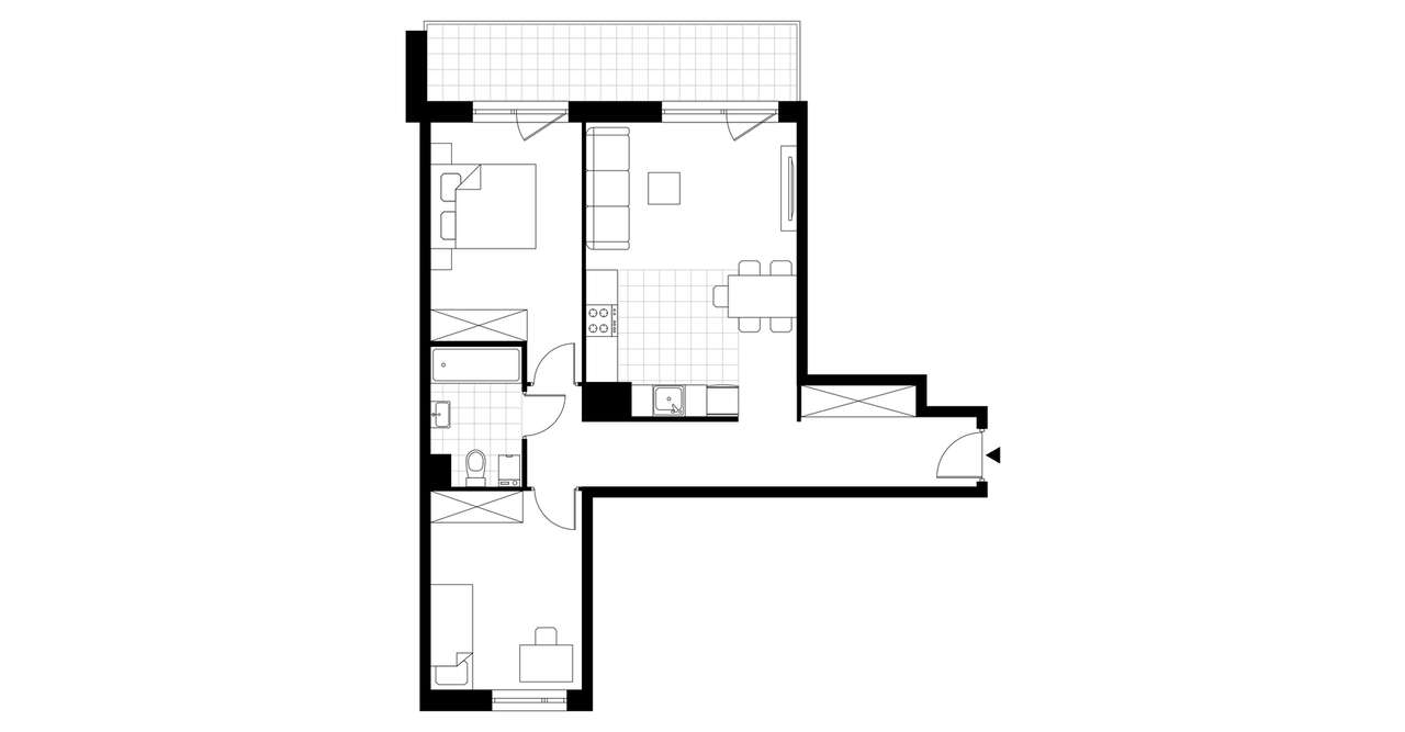 3-pokojowe mieszkanie 59m2 + balkon Bez Prowizji - Pełny obrazek: 3/8