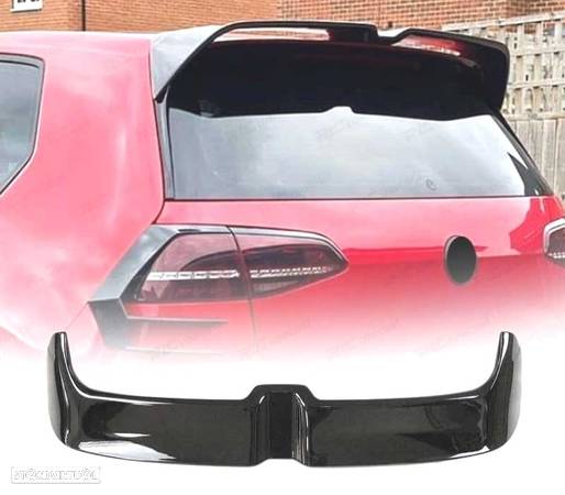 AILERON SPOILER PARA VOLKSWAGEN VW GOLF 7 7.5 GTI R GTD LOOK OETTINGER PRETO BRILHANTE - 1