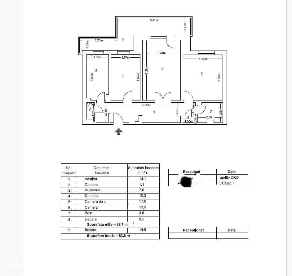 IANCULUI / PANTELIMON/ MEGA MALL / DECOMANDAT / BALCON TIP TERASA