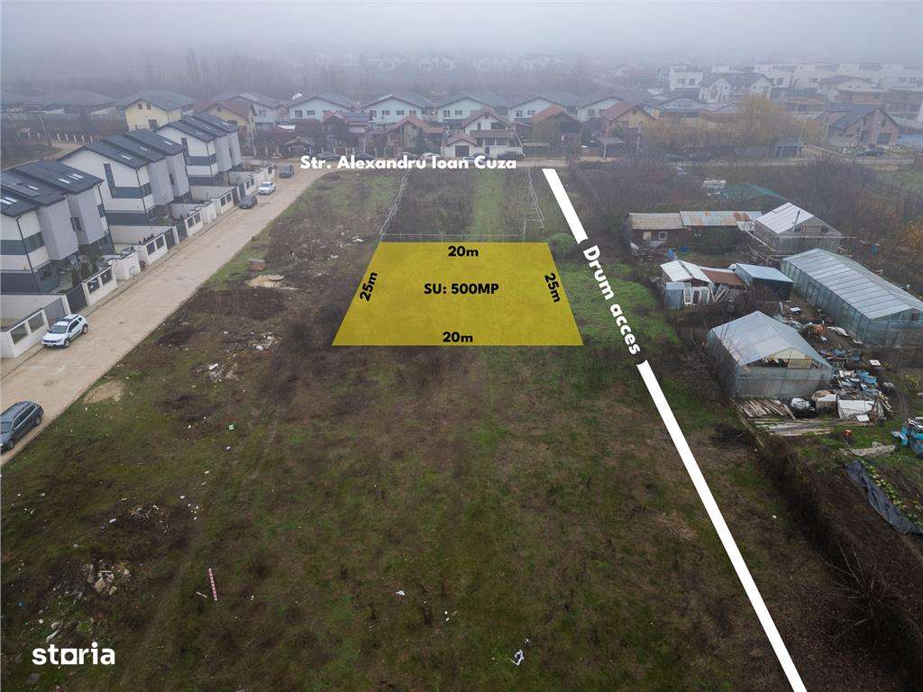 TUNARI,STR ALEXANDRU IOAN CUZA,LIDL,TEREN  500 MP,ASFALT,GAZ,CURENT,CA - Imagine principală: 2/4