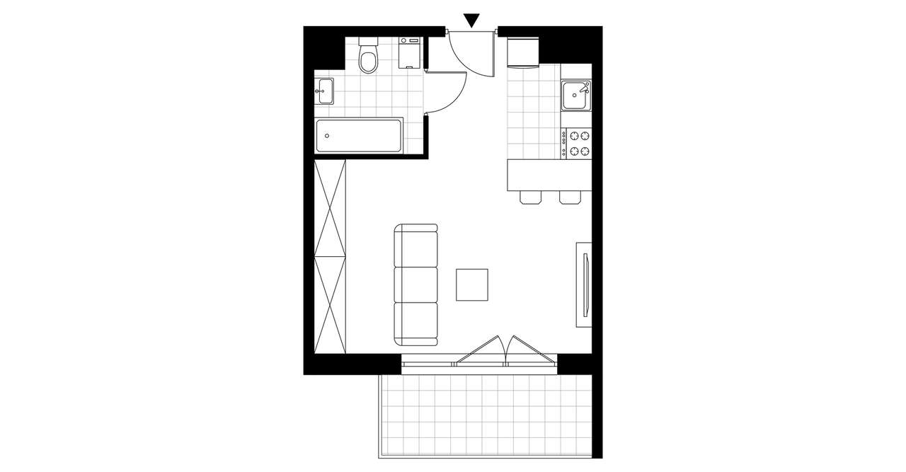 1-pokojowe mieszkanie 31m2 + balkon Bez Prowizji - Pełny obrazek: 3/8