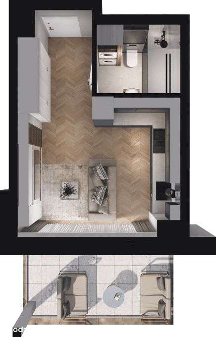 Ville Garden | mieszkanie 1-pok. | A.17 - Pełny obrazek: 4/10