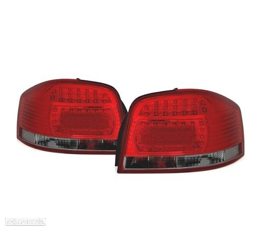 FAROLINS TRASEIROS LED A3 8P 03-08 VERMELHO ESCURECIDO - 1