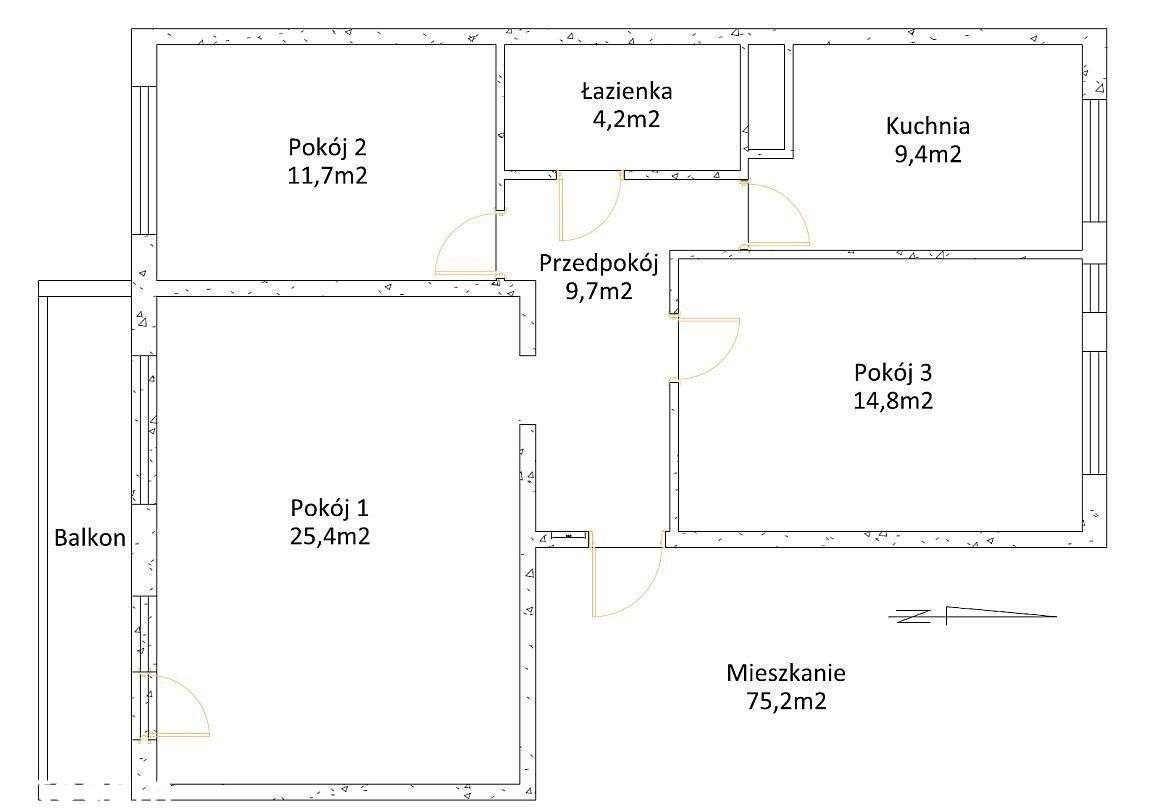 Mieszkanie, 75,20 m², Wrocław-17