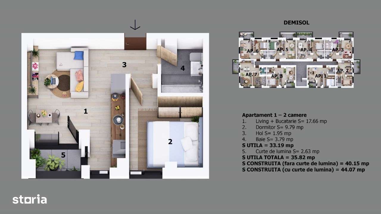 Apartament 2 camere tip studio | Ion Creanga/Nichita Stanescu Odaile-4