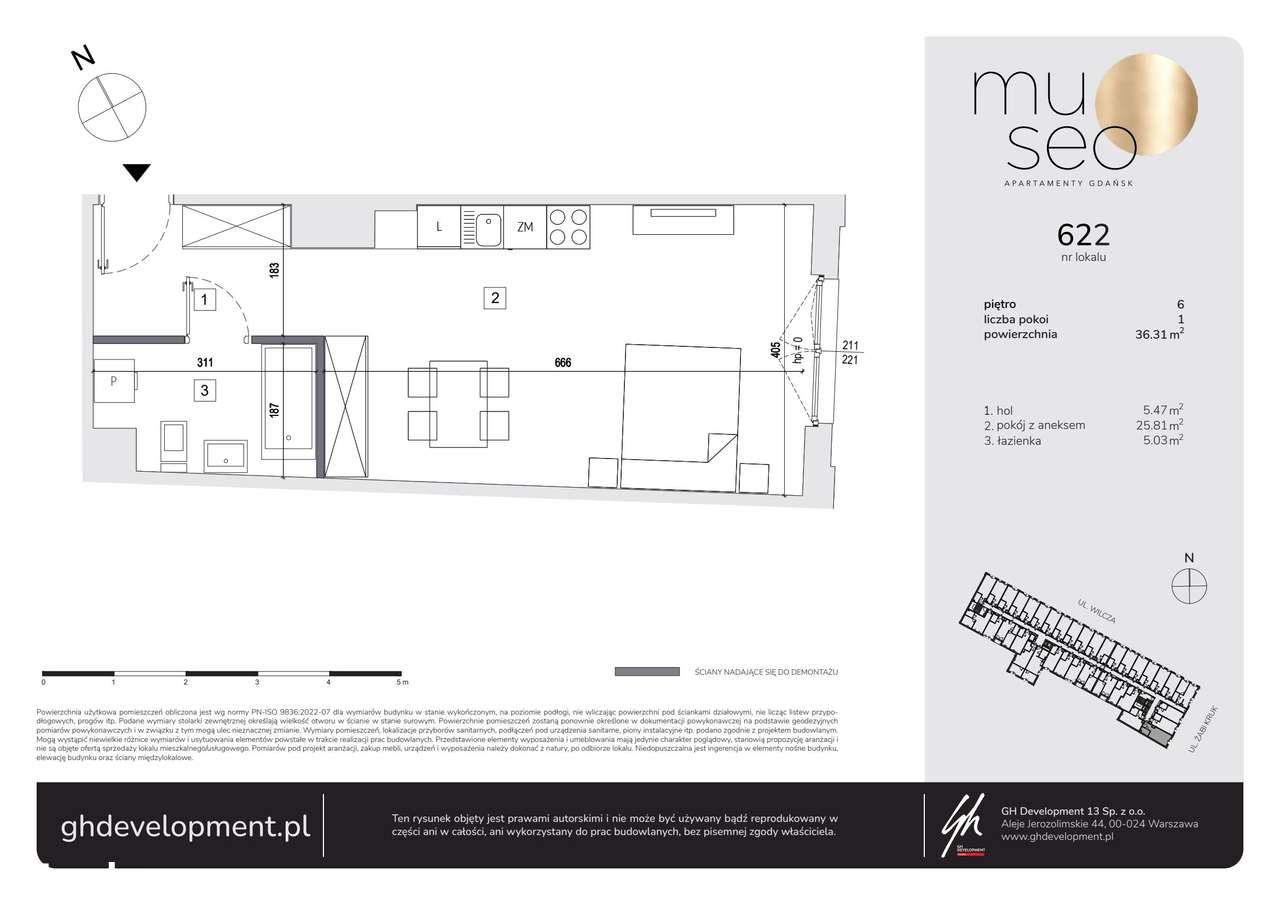 1-pokojowe mieszkanie 36m2 Bezpośrednio - Pełny obrazek: 2/7