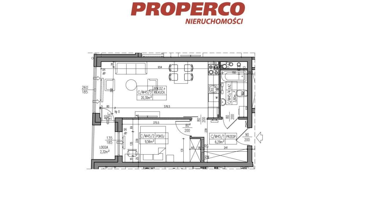 Mieszkanie 2pok., 39,95m2, IIIp., ul. Klonowa-4