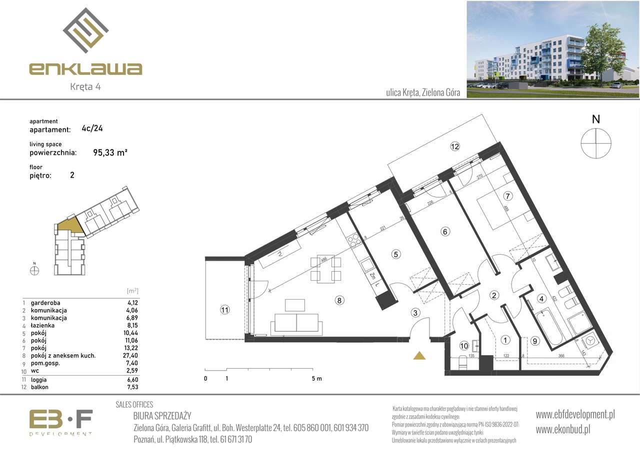 Enklawa | mieszkanie 4-pok. | C_24 - Pełny obrazek: 2/6