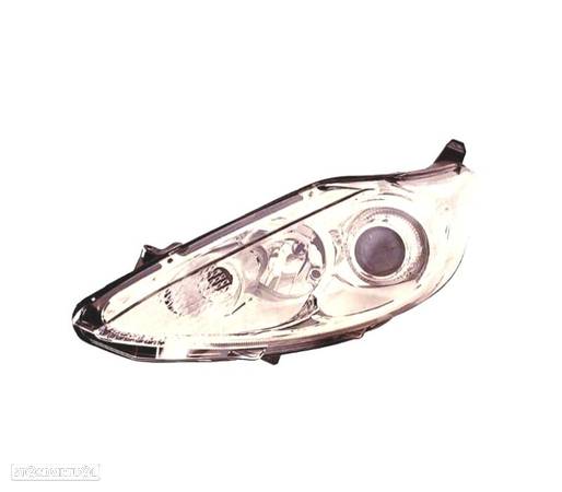 FAROL ESQ OPTICAS PARA FORD FIESTA MK7 3/5P 08-13 FUNDO CROMADO - 1