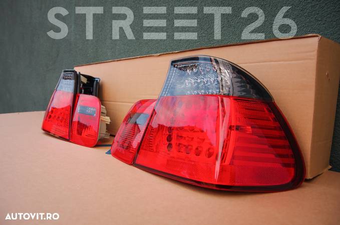 Stopuri LED BMW Seria 3 E46 Sedan (2001-2005) Rosu Fumuriu - 9