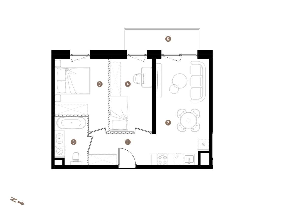 Stylowe 3 pokoje z balkonem | Katowice - Pełny obrazek: 4/4