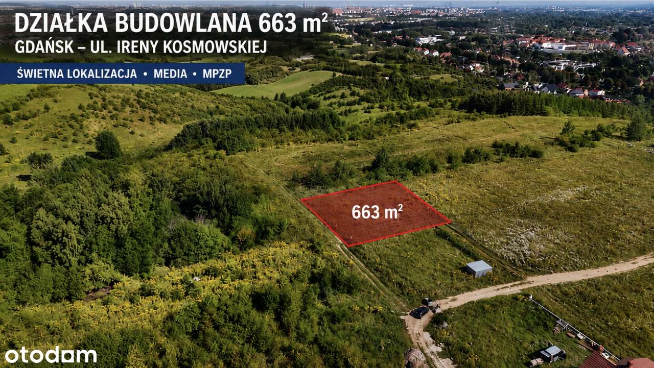 Działka budowlana 663 m² | MPZP | Gdańsk, ul. Kosmowskiej