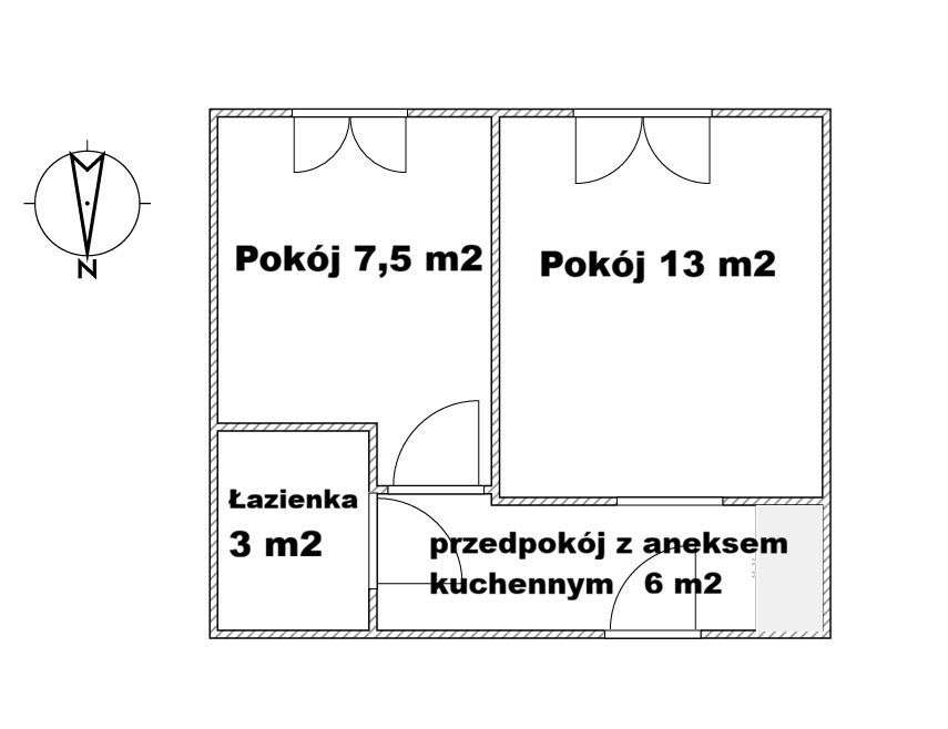 2 pokojowe mieszkanie Nowa Huta, os. Zielone-8