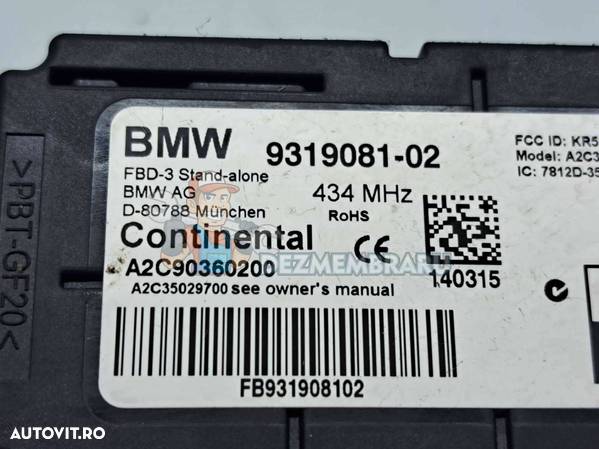 Modul confort Bmw 1(F20, F21) [Fabr 2011-2017] 9319081-02 - 2