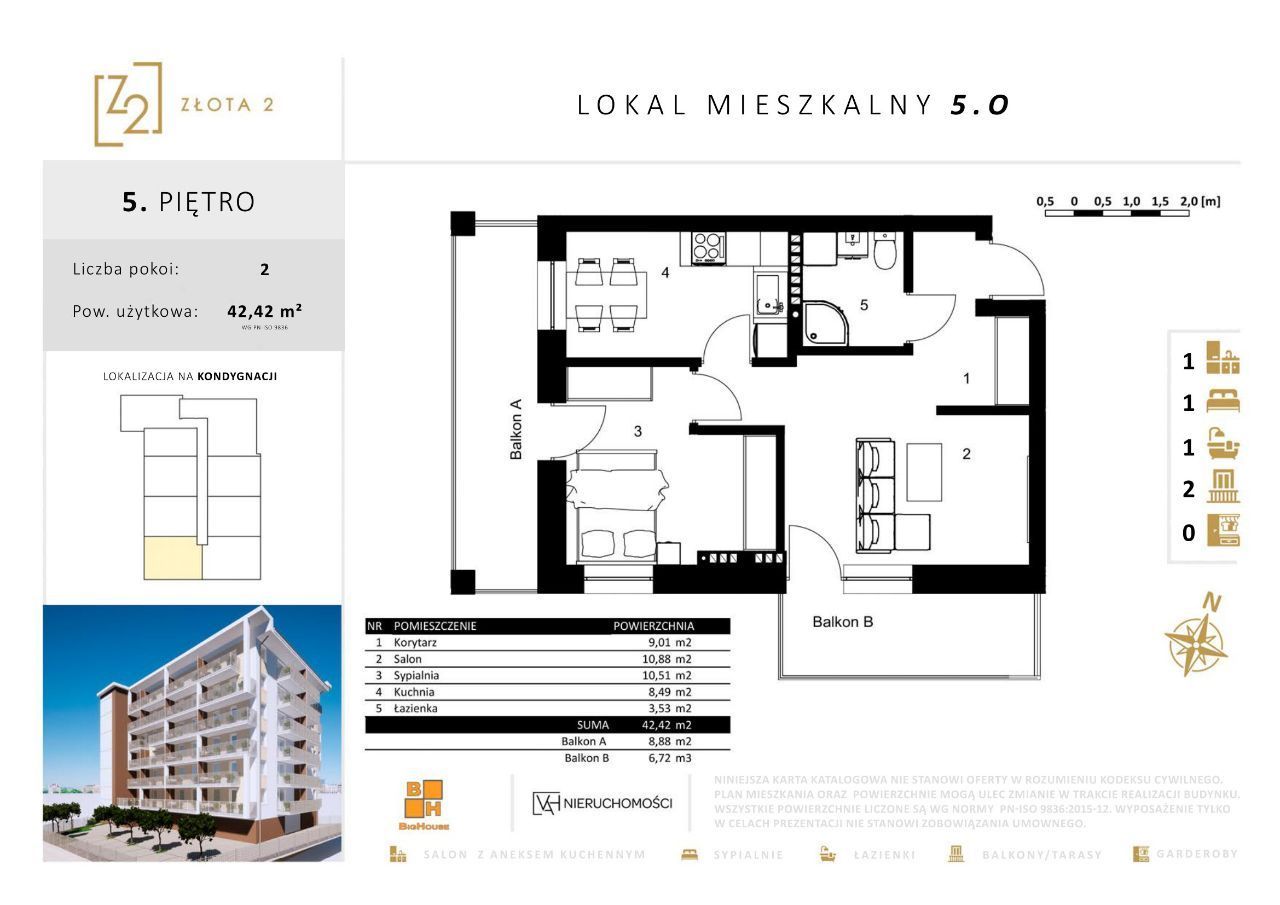 Złota 2 | 5O - 42,42 m2