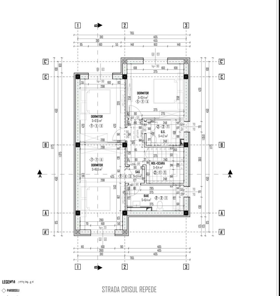 Vilă individuală lipita la calcan 4 camere-1