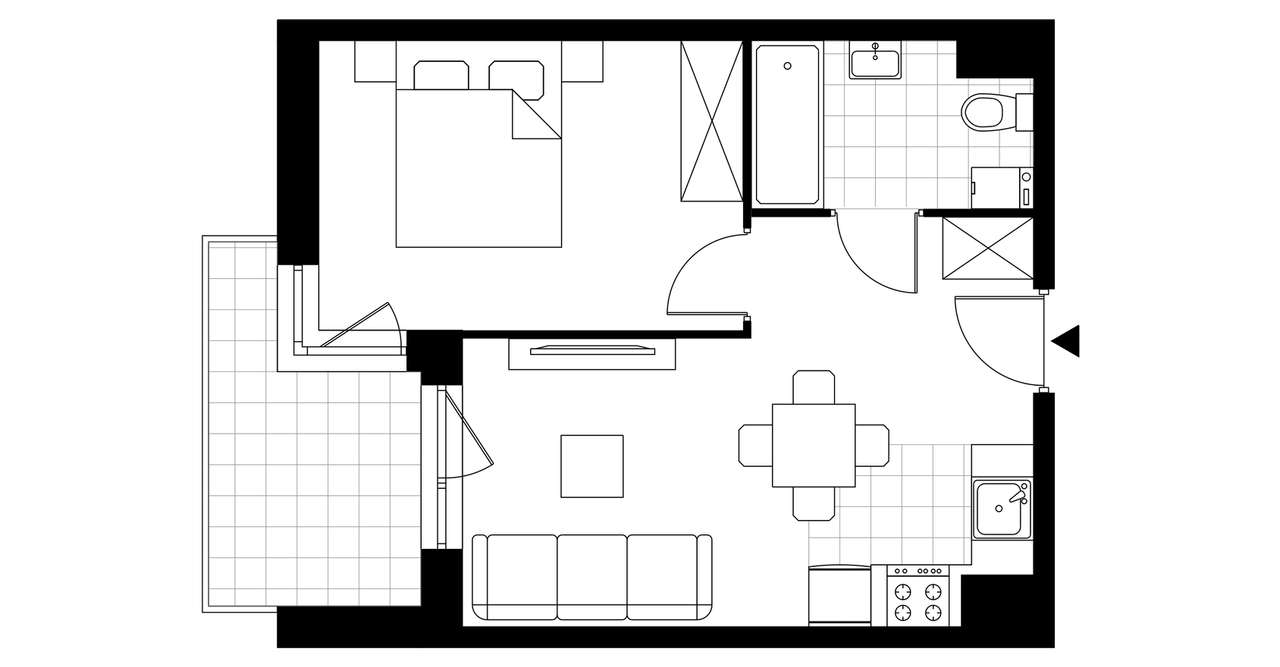 Kalaminta | mieszkanie 2-pok. | 45_ 4 - Pełny obrazek: 4/7