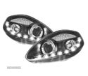 FARÓIS COM LUZ DIURNA LED PARA FIAT GRANDE PUNTO 10-08 FUNDO PRETO - 1