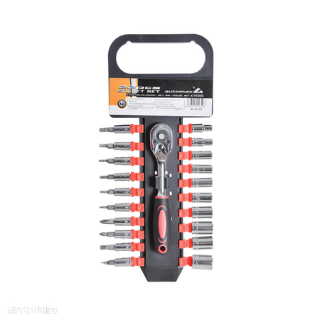 Trusa chei 22 piese clichet 1/4, tubulare si Torx, Automax - 1