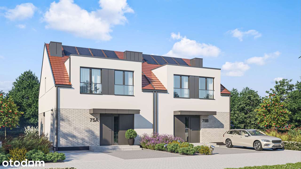 Nowoczesny dom w zabudowie bliźniaczej – Brodzka 75, Wrocław - Pełny obrazek: 2/7