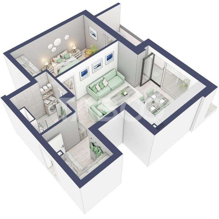 Apartament la parter cat un etaj 1 cu 47 mp utili 2 camere Turnisor - Imagine principală: 4/4