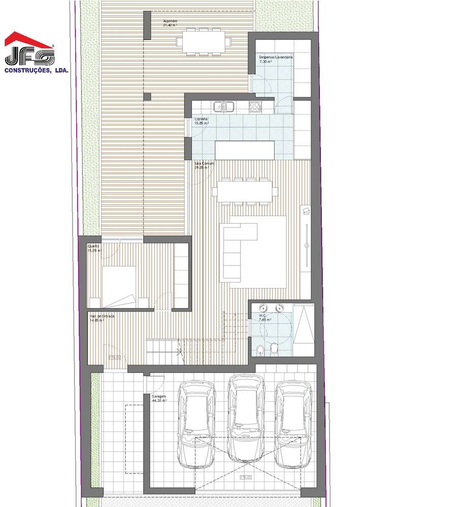 Moradia T3 c/ piscina e garagem 3 viaturas - Bitarães - Paredes-8