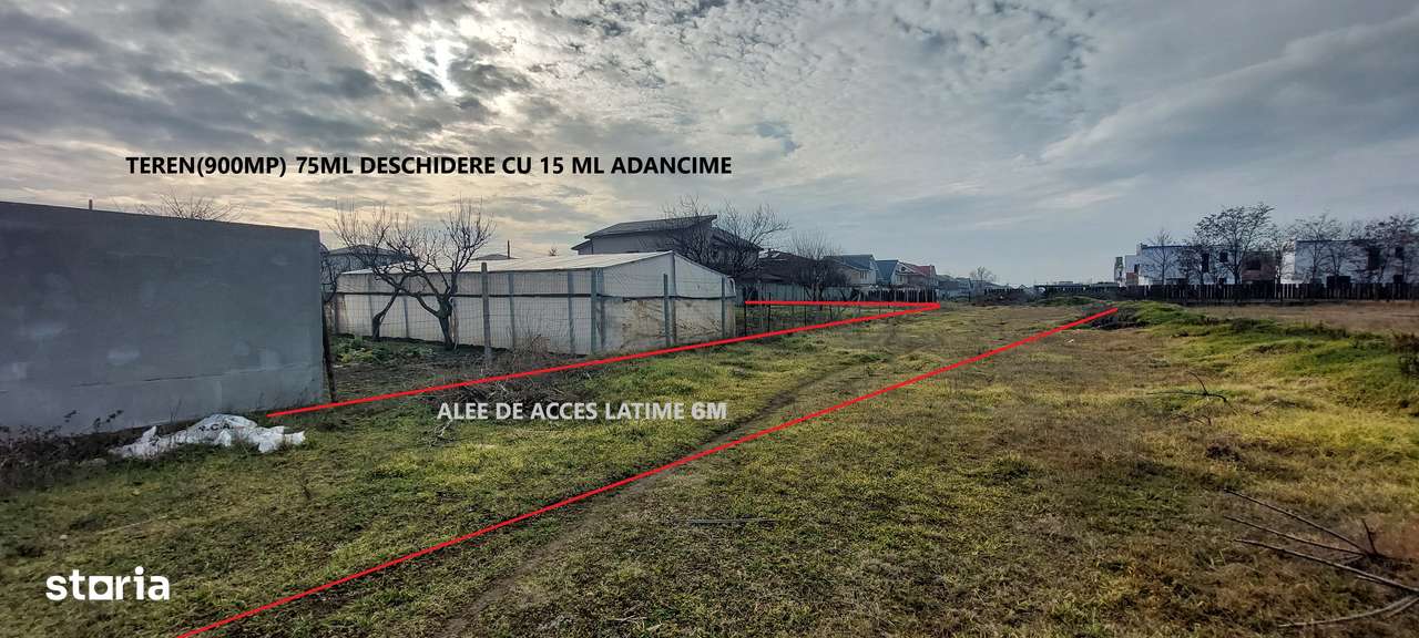 Teren 900 mp, deschidere mare, lotizabil – Cartier Arcasilor