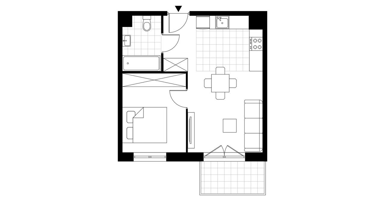2-pokojowe mieszkanie 37m2 + balkon Bez Prowizji - Pełny obrazek: 3/7