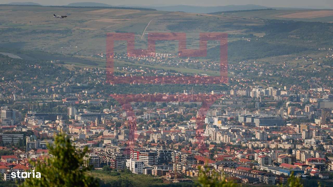 Teren  cu PUZ Feleacu 2.800mp parcelabil/ 4 utilități asfalt panorama-1