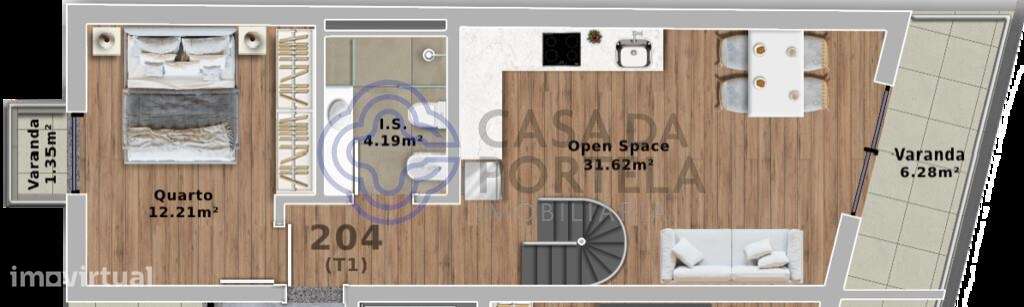 Apartamento  T1 Duplex Icónico em Jardim do Morro - Grande imagem: 4/10