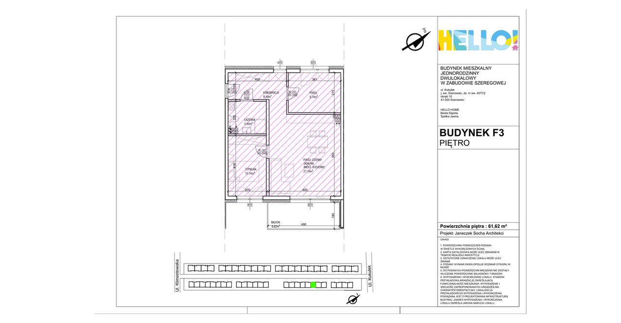 HELLO! Kukułki /  3 pokoje / Ostatni apartament na 2025 !!! - Pełny obrazek: 2/7