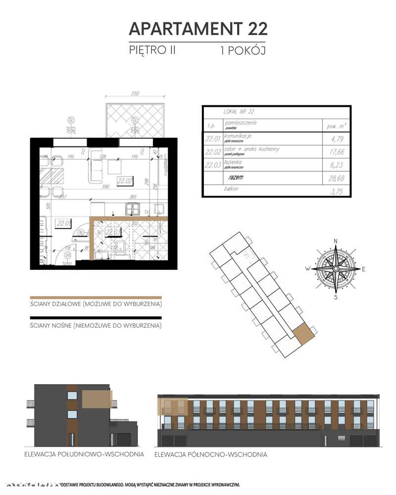 1-pokojowe mieszkanie 28m2 + balkon Bez Prowizji - Pełny obrazek: 2/6