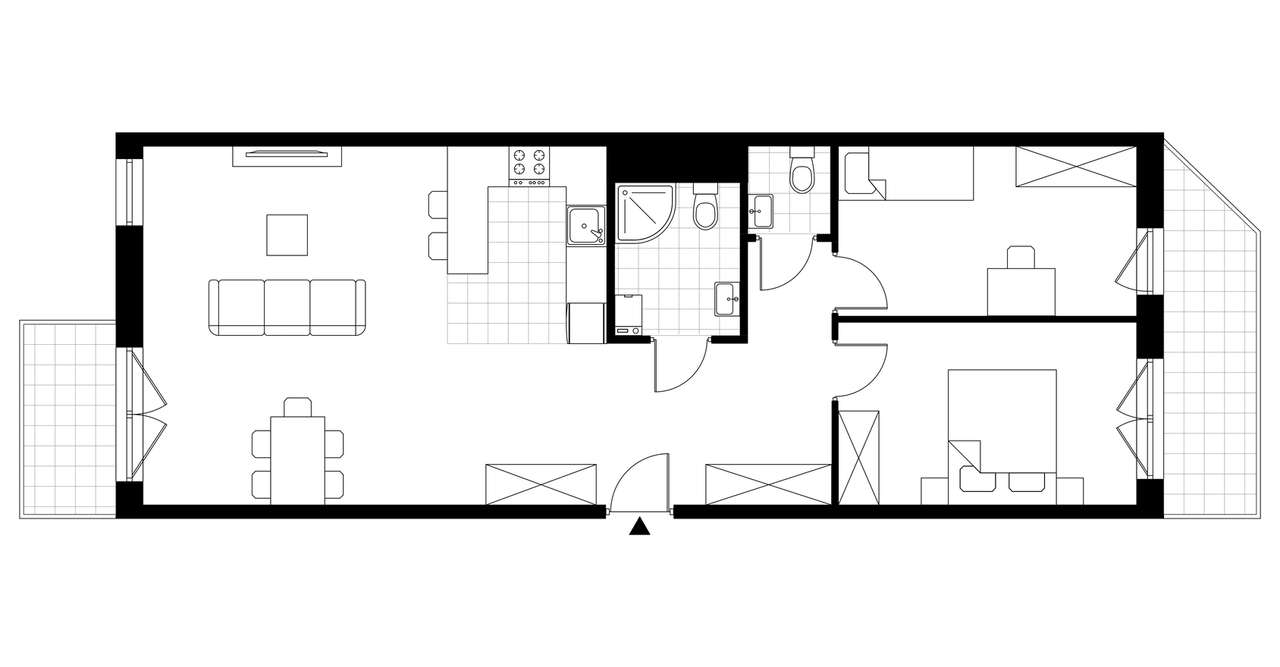 3-pokojowe mieszkanie 79m2 + 2 balkony - Pełny obrazek: 3/7