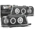 FARÓIS ANGEL EYES PARA AUDI 80 91-94 FUNDO PRETO - 2