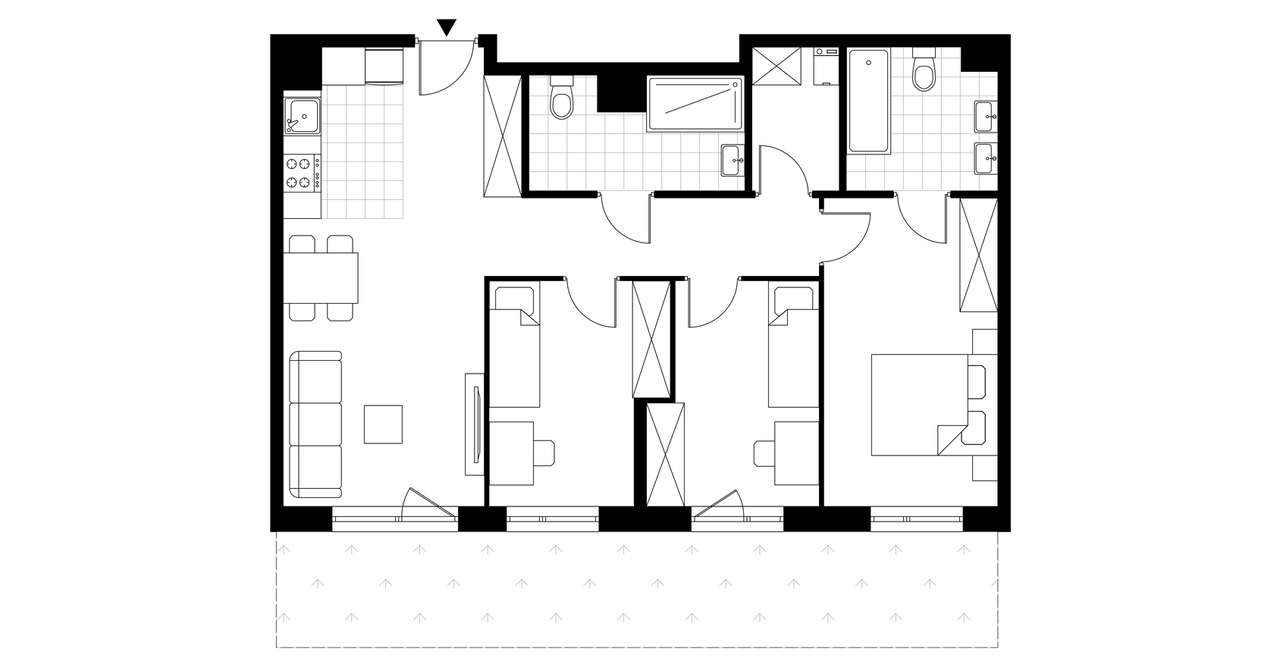 4-pokojowe mieszkanie 76m2 + ogródek Bezpośrednio - Pełny obrazek: 3/8