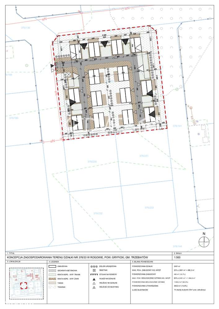 Działka w Rogowie - 400m od plaży - MPZP-8