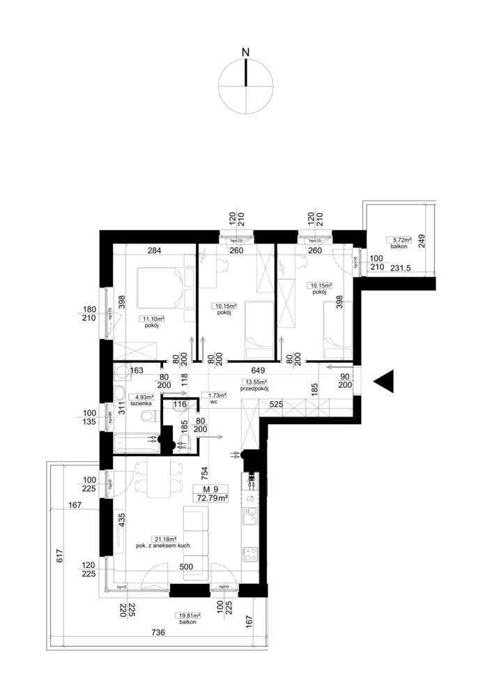 Kalaminta | mieszkanie 4-pok. | 9_ 3 - Pełny obrazek: 2/7