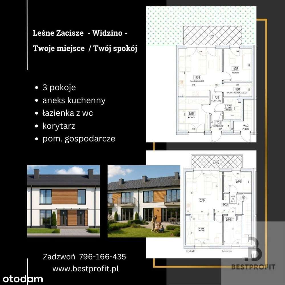 Mieszkanie 3 pokojowe z ogrodem /Widzino/Słupsk - Pełny obrazek: 4/8