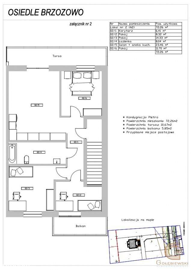 Mieszkanie z tarasem i balkonem na nowym osiedlu w - Pełny obrazek: 5/5
