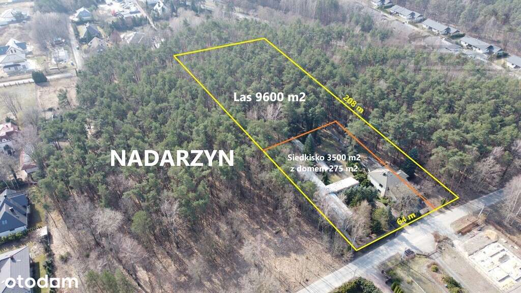 Działka siedliskowa z domem 275 m2 i lasem