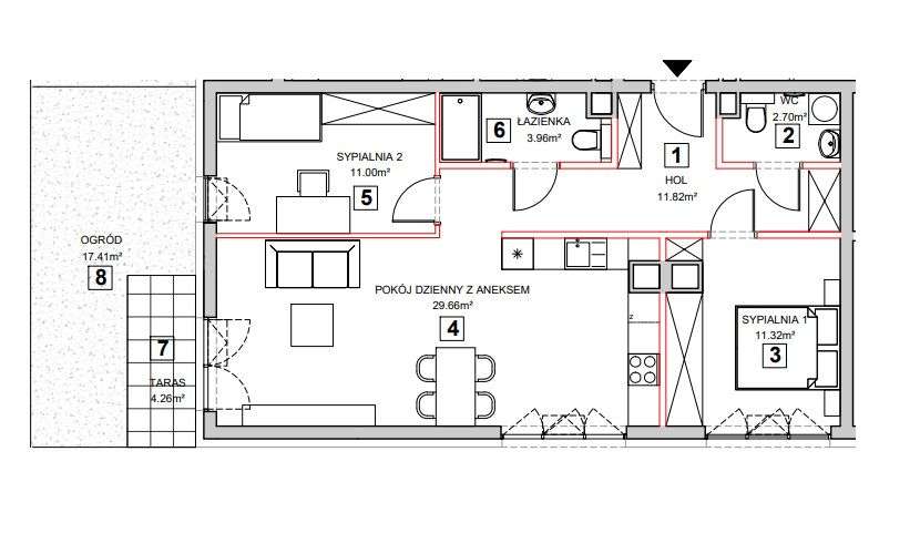 Atrakcyjne 3-pokojowe mieszkanie ul. Płochocińska - Pełny obrazek: 2/7
