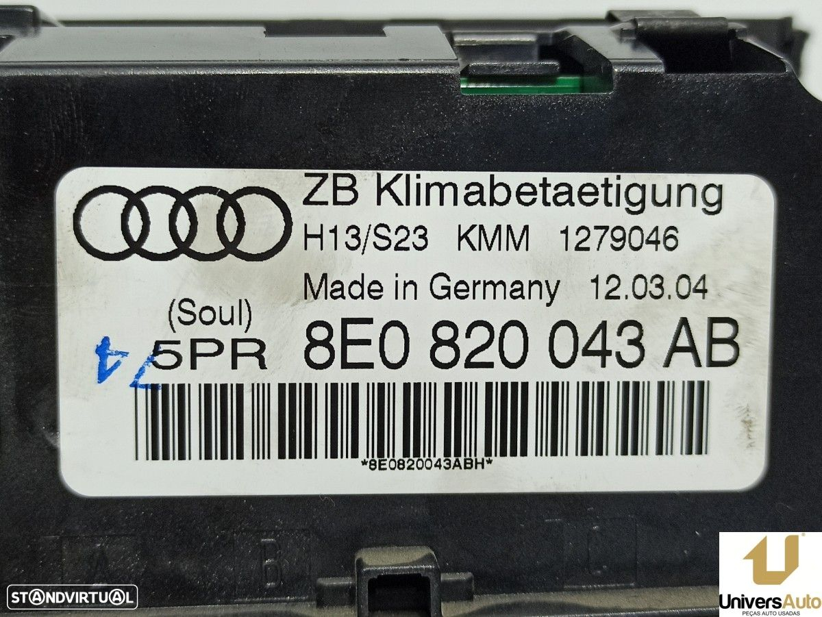 COMANDO CLIMATIZADOR AUDI A4 CABRIO (8H) 2.5 TDI - 3