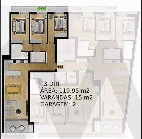 Apartamento T3 Varandas Vista desafogada | 3º piso – Condomínio Privad-27