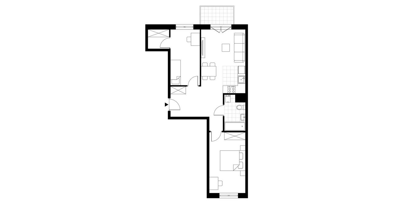 ul. Glogera | mieszkanie 3-pok. | F_25 - Pełny obrazek: 4/9