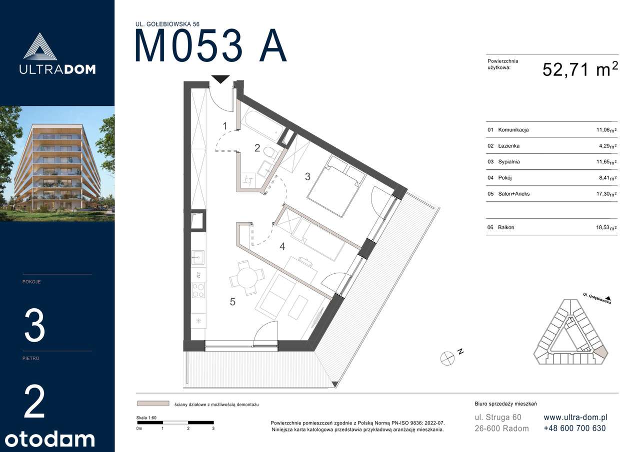 Ultradom | mieszkanie 3-pok. | M053 - Pełny obrazek: 3/10