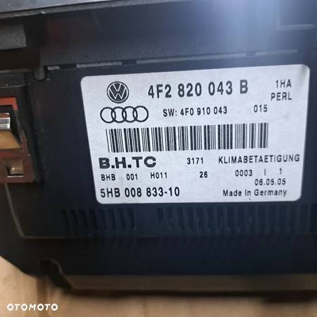 AUDI A6 C6 PANEL CLIMATYZACJ 4F2 820 043 - 4