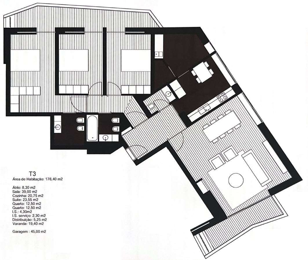 Apartamento T3 em condominio fechado na Foz - Grande imagem: 5/5