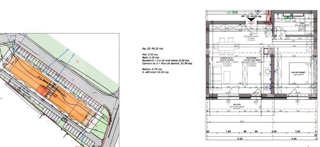 Proiect nou! Apartament 2 camere, 48 mp, ansamblul Beta Residence