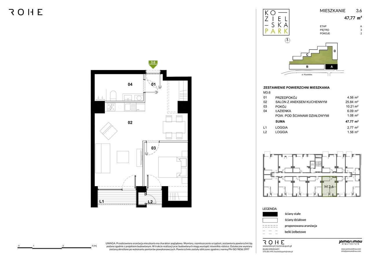 Kozielska Park | mieszkanie 2-pok. | 3_6 - Pełny obrazek: 2/7