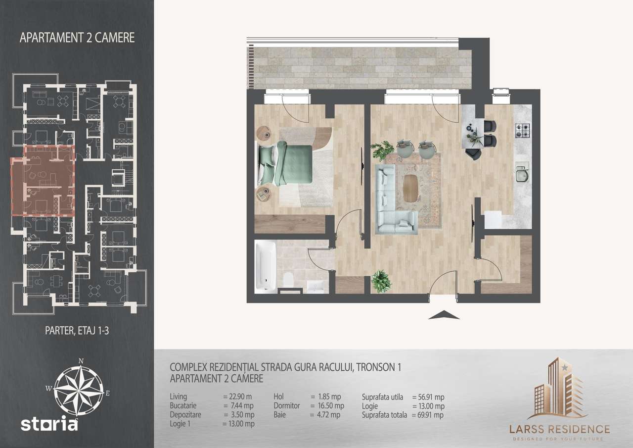 Apartament 2 camere Theodor Pallady,Metrou,Langa scoala Victor Brauner - Imagine principală: 4/9